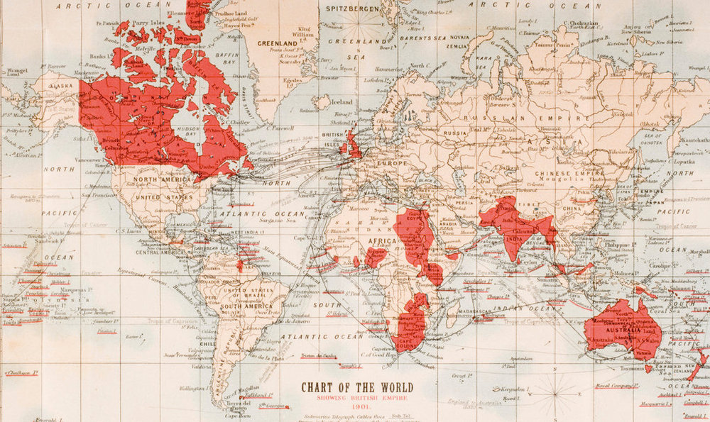 Карта колоний англии в 19 веке